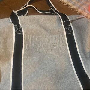 Victoria's Secret Gray Tote Bag with Black Straps